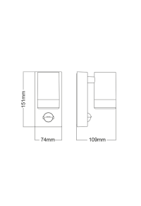 SENSOR ONE BEAM WHITE WALL LUMINAIRE GU10 MAX. 3W LED IP65