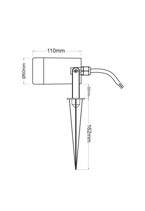 BLACK SPOT LUMINAIRE GU10 MAX. 3W LED IP65 & GARDEN SPIKE