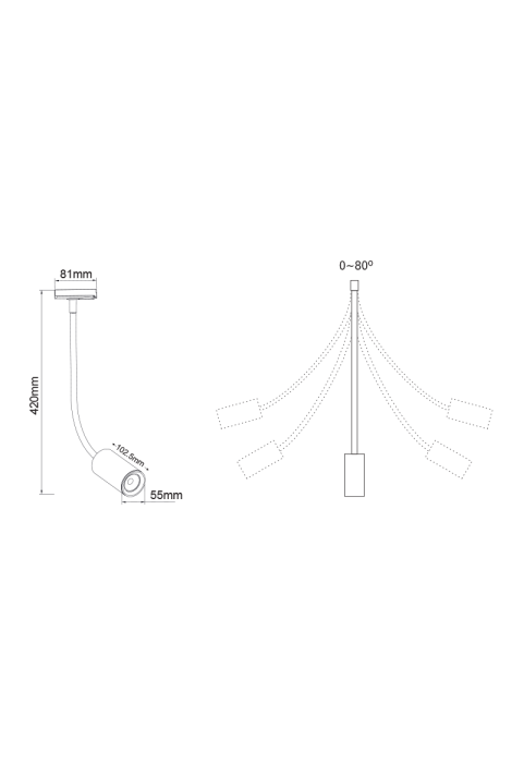 РЕЛСОВ ПРОЖЕКТОР ЛЕД 10W 3000K 2WIRES 24° 850LM 230V Ra80
