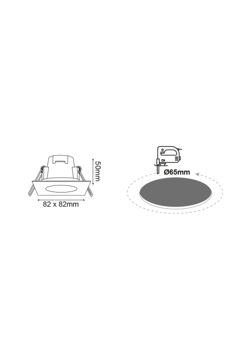 ЛЕД СПОТ IP65 БЯЛА КВАДРАТНА 5W 6.000K 230V AC 420Lm 120° Ra80