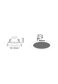 ЛЕД СПОТ IP65 КВАДРАТЕН  5W 3.000K 230V AC 400Lm 120° Ra80
