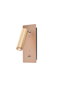 LED АПЛИК INYOKA / WALL MOUNTED LED LIGHT 3W 4000K RECESSED METALLIC GOLD INYOKA