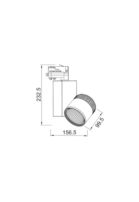 РЕЛСОВ ПРОЖЕКТОР ЛЕД 45W 4000K 4WIRES 36° 3300LM 230V Ra80