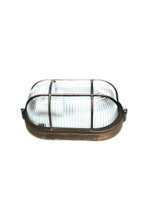 BULK HEAD Ε27 208mm RUST WITH GRID