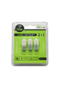 G4 ПЛАСТМАСОВ ЛЕД 2W 4.000K 12V AC/DC 160Lm 2835SMD Ra80 ТРОЕН ПАКЕТ
