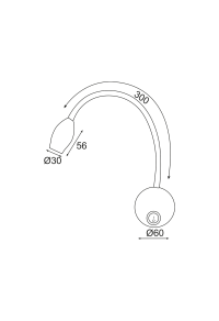 АПЛИК ЛЕД 3W ΜΑΤ БЯЛ 50° 210Lm 3 SWAN