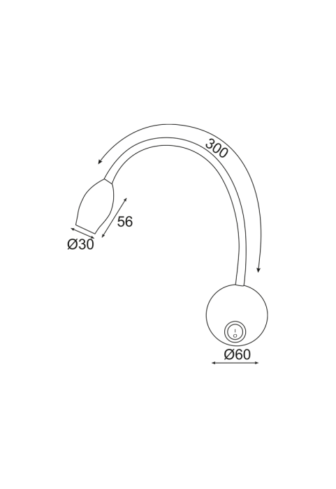 АПЛИК ЛЕД 3W ΜΑΤ БЯЛ 50° 210Lm 3 SWAN