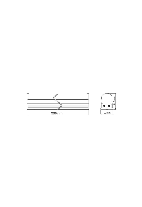 ЛЕД ЛАМПА ОN-OFF 5W 300mm 4000K 440Lm 230V 180° Ra80
