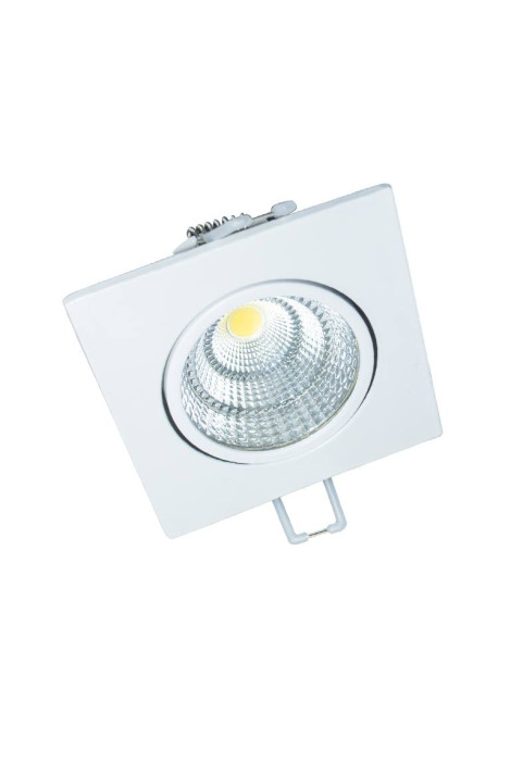 NETTO SQUARE WHITE MOV. LED SPOT 6W 3000K 410Lm COB 230V 60° Ra80