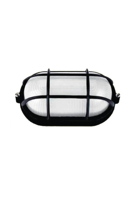 BULK HEAD Ε27 208mm BLACK WITH GRID