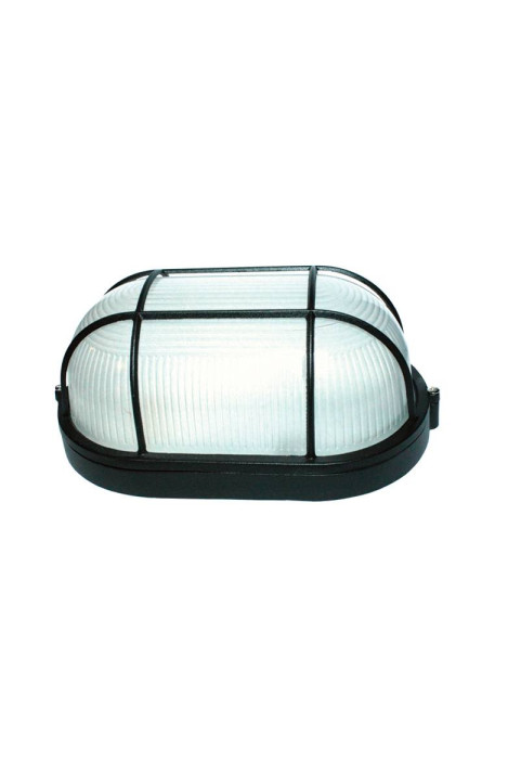BULK HEAD Ε27 208mm BLACK WITH GRID