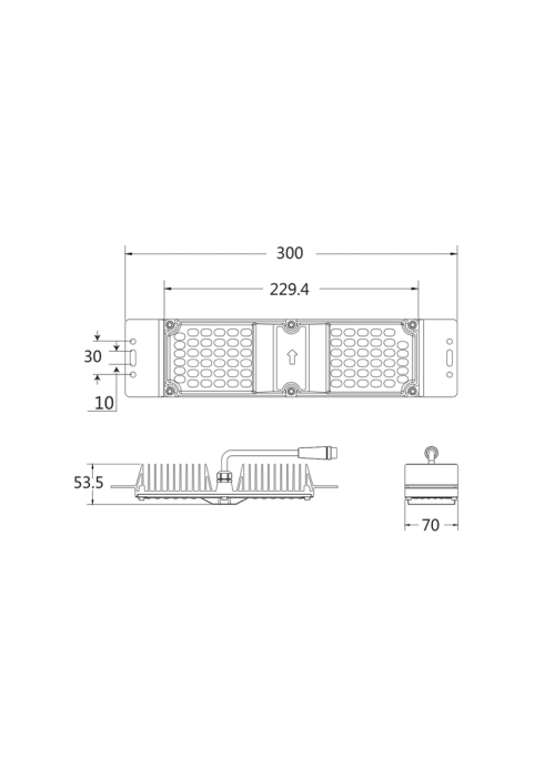 ^LED MODULE 60W 4.000K 6.600LM 90˚ 50.000HRS IP66 230V AC
