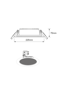 КОБ LED ЛУНА ПАРО  40W 4000K 3.200Lm 90° 230V RA>80