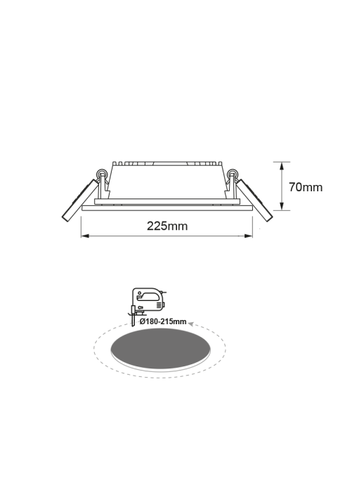 КОБ LED ЛУНА ПАРО 40W 6000K 3.300Lm 90° 230V RA>80