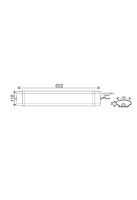 LED СВЕТЛИНА 60W 632mm 4000K 5400Lm IP66 230VAC PF>0.9 Ra80