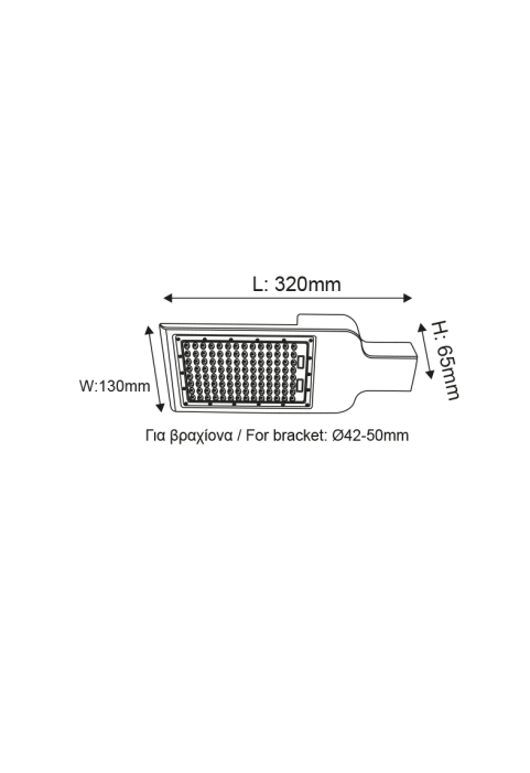 ЛЕД  УЛИЧНО ОСВЕТЛЕНИЕ 36W 3960LM 4000K 120X40˚ CLASS I 230V AC IP66