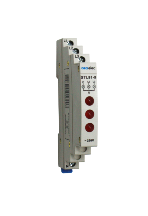 INDICATOR LAMP TRIPLE RED 16A 230V 1M