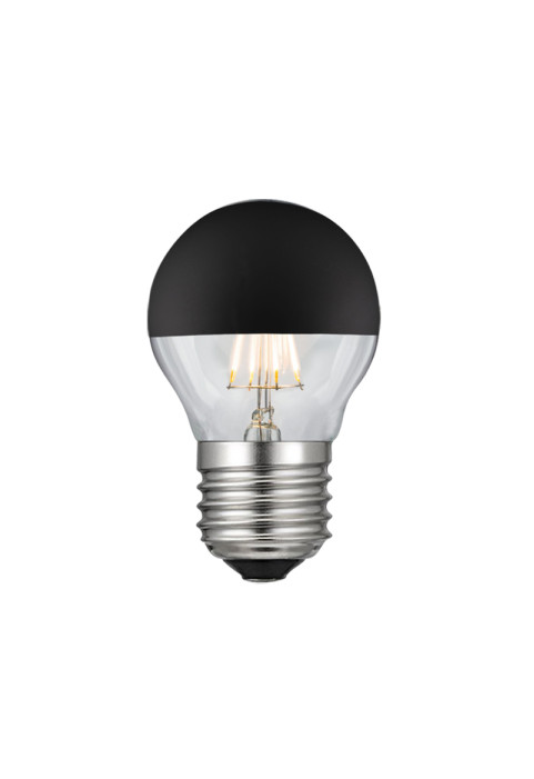 LED FILAMENT E27 BALL BLACK DIM 4W 2700K 230V AC 400LM RA80
