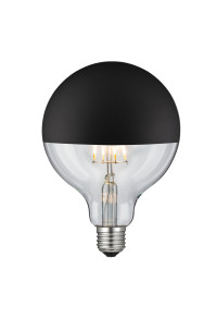 LED FILAMENT E27 G125 BLACK DIM 6W 2700K 230V AC 690LM RA80
