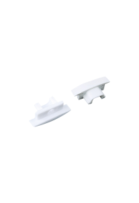 КОМПЛЕКТ ЗА БЯЛ ПЛАСТМАСОВИ КРАИНИ КАПАЧКИ ЗА  P108, 1PC С ДУПКА & 1PC БЕЗ ДУПКА