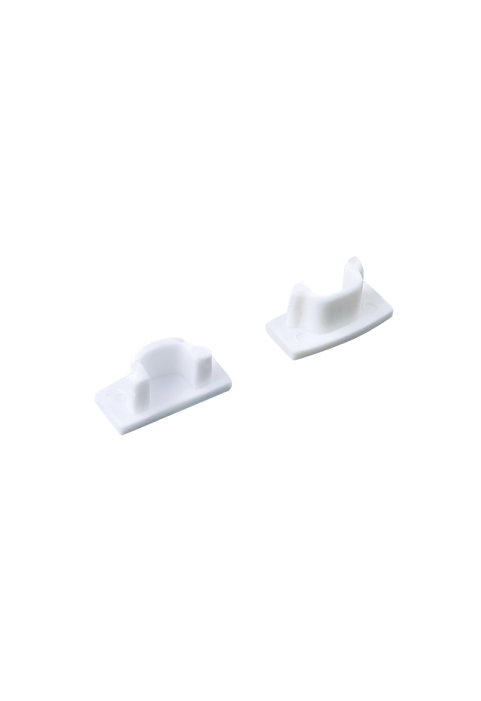 КОМПЛЕКТ ЗА БЯЛ ПЛАСТМАСОВИ КРАИНИ КАПАЧКИ ЗА  P109, 1PC С ДУПКА & 1PC БЕЗ ДУПКА