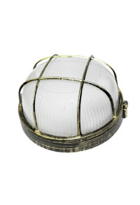 WALL LUMINAIRE Ε27 Φ190 GOLD BLACK WITH GRID