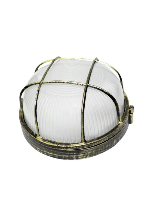 WALL LUMINAIRE Ε27 Φ190 GOLD BLACK WITH GRID