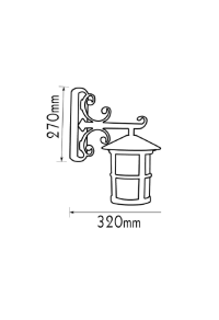 WALL LAMP GREY E27