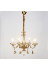 ПОЛИЛЕЙ ACA LIGHTING / ^CREAM F/S 8X14 CHAMPAGNE CRYSTAL+GOLD METAL Φ59XH178CM LOMPELIA
