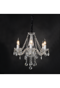 ПОЛИЛЕЙ ACA LIGHTING / PENDANT 6XE14 CLEAR CRYSTAL + CHROME METAL Φ51×H162CM GLADIOLO