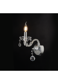NETTO WALL LUMINAIR 1XE14 CLEAR CRYSTAL + CHROME METAL 20X32CM TULIA