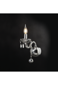 NETTO WALL LUMINAIR 1XE14 TINT CRYSTAL + CHROME METAL 20X32CM TULIA