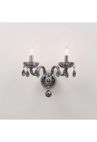 NETTO WALL LUMINAIR 2XE14 TINT CRYSTAL + CHROME METAL 38X31CM TULIA