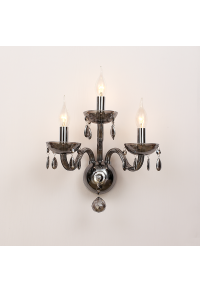 NETTO WALL LUMINAIR 3XE14 TINT CRYSTAL + CHROME METAL 38X40CM TULIA