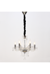 NETTO WALL LUMINAIR 6XE14 CLEAR CRYSTAL + CHROME METAL Ö45×Ç168CM TULIA
