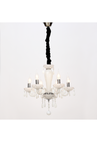 NETTO WALL MOUNTED LUMINAIR 6XE14 WHITE CRYSTAL + CHROME METAL Ö45×Ç168CM TULIA