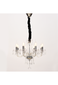 NETTO WALL LUMINAIR 8XE14 CLEAR CRYSTAL + CHROME METAL Φ49×Η168CM TULIA