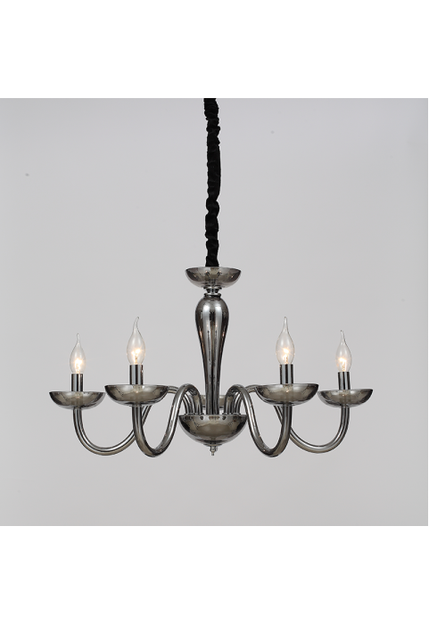 ПОЛИЛЕЙ ACA LIGHTING / 5X14 TINTED CRYSTAL+CHROME METAL Φ69XH168CM LUNARIA