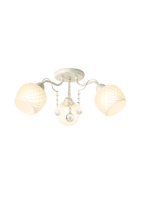 ПОЛИЛЕЙ ACA LIGHTING / LIGHT 3X27 METAL PATINA+GLASS+CRYSTAL Φ55XH22.5CM OPORTO