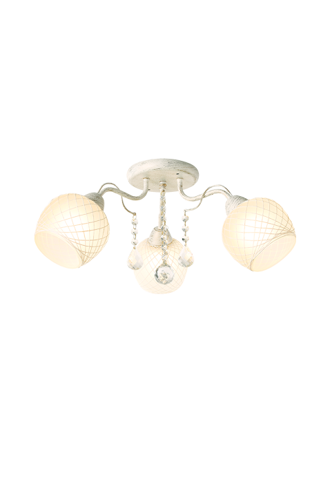 ПОЛИЛЕЙ ACA LIGHTING / LIGHT 3X27 METAL PATINA+GLASS+CRYSTAL Φ55XH22.5CM OPORTO