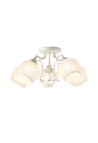 ПОЛИЛЕЙ ACA LIGHTING / LIGHT 5X27 METAL PATINA+GLASS+CRYSTAL Φ55XH22.5CM OPORTO