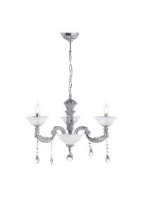 NETTO PENDANT 3ΧΕ14 METAL CHROME+CRYSTAL Φ62ΧΗ97CM ROMANOFF