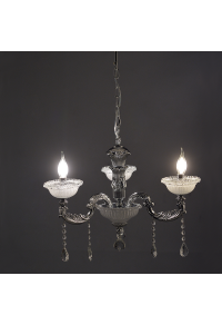 NETTO PENDANT 3ΧΕ14 METAL CHROME+CRYSTAL Φ62ΧΗ97CM ROMANOFF