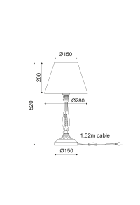 NETTO TABLE LUMINAIR 1ΧΕ14 METAL WHITE PURPLE+SHADE FEATHER Φ28ΧΗ53CM ZIZEL
