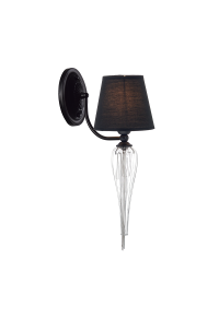 NETTO WALL LUMINAIR 1ΧΕ14 METAL BLACK+SHADE+GLASS+CHROME CHAIN 25Χ15Χ52CM PALERMO