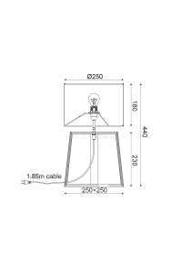 ^ PHASHING OUT TABLE LUMINAIRE 1ΧΕ14 WOOD+BLACK SHADE Φ25ΧΗ43,3CM MONTANA