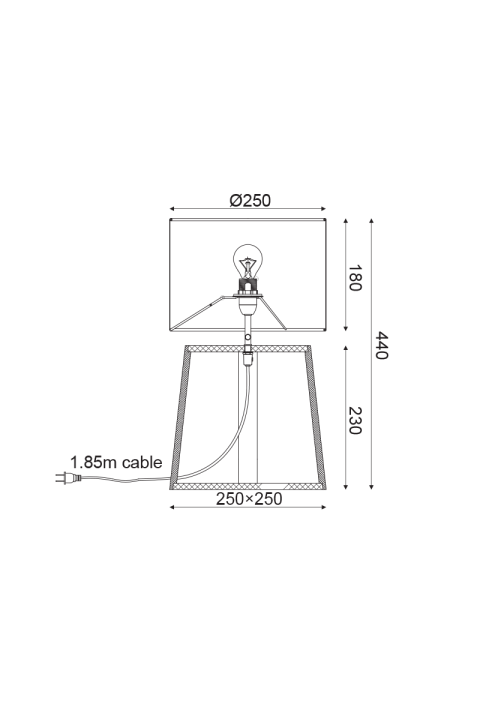 ^ PHASHING OUT TABLE LUMINAIRE 1ΧΕ14 WOOD+BLACK SHADE Φ25ΧΗ43,3CM MONTANA