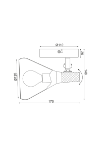 ^ PHASING OUT WALL MOUNTED LUMINAIRE 1ΧΕ14 METALLIC WHITE+ WOOD Φ12Χ14,6CM FJORD