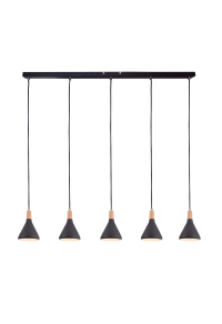 ПЕНДЕЛ 5ΧΕ14 METALLIC BLACK+ WOOD 12Χ95ΧΗ120CM FJORD