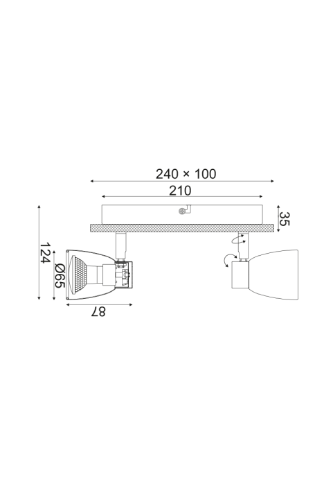 NETTO WALL MOUNTED LUMINAIRE 2ΧGU10 METALLIC WHITE+WOOD 12,4X24X8,7CM MIYAGI